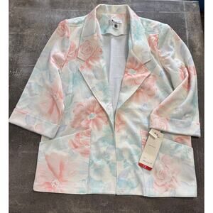 VTG Devon Brand NWT Women's Sz 12 Soft Floral Open Blazer Cottage Core